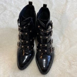 Catherine Malandrino Women’s 4 Buckle Booties